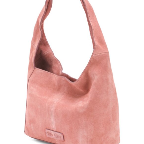LUCKY BRAND Clem Suede Hobo Bag Brick Dust Viral TikTok - NWT - So CUTE! - Picture 5 of 12